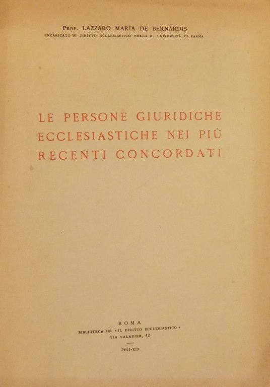 Le persone giuridiche ecclesiastiche nei più recenti concordati | Immagine Gallery 2