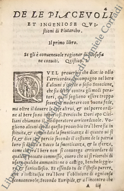 Le piaceuoli et ingeniose questioni di Plutarcho, trattate in varii … | Immagine Gallery 2