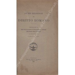 Le res religiosae nel diritto romano. Memoria letta alla R. … | Immagine principale