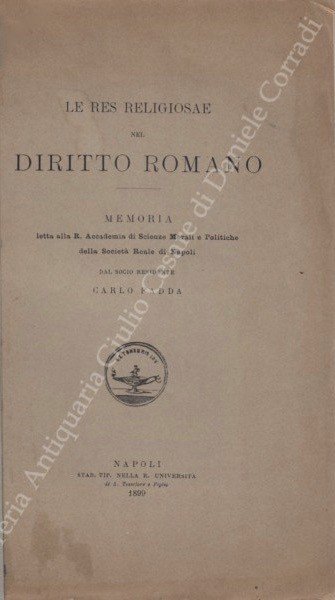 Le res religiosae nel diritto romano. Memoria letta alla R. … | Immagine Gallery 2
