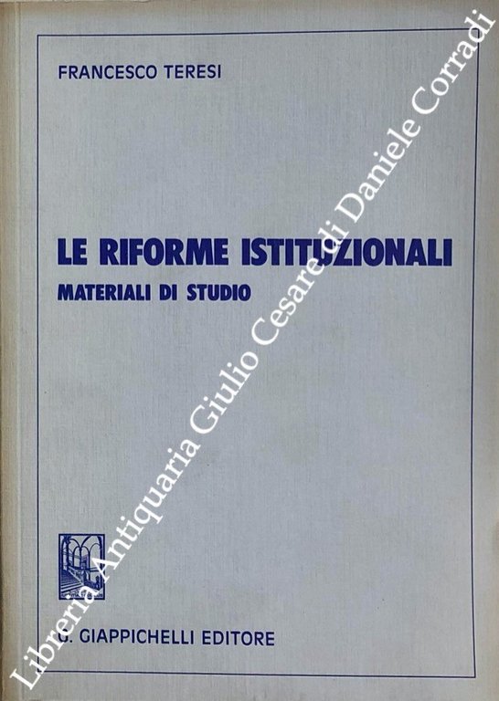 Le riforme istituzionali. Materiali di studio | Immagine Gallery 2