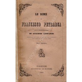Le Rime. Con l'interpretazione di Giacomo Leopardi migliorata in varj … | Immagine principale