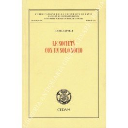 Le società con un solo socio