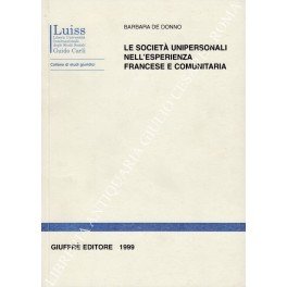 Le società unipersonali nell'esperienza francese e comunitaria