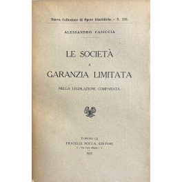 Le società a garanzia limitata nella legislazione comparata