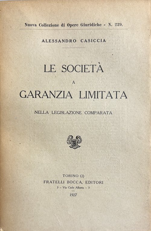Le società a garanzia limitata nella legislazione comparata | Immagine Gallery 2