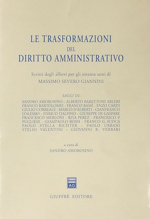 Le trasformazioni del diritto amministrativo. Scritti degli allievi per gli … | Immagine Gallery 2