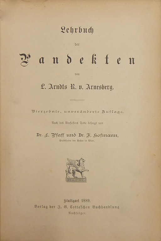 Lehrbuch der Pandekten | Immagine Gallery 2