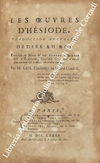 Les ouvres d'Hesiode. Traduction nouvelle, dedièè au roi. Enrichie de … | Immagine Gallery 2