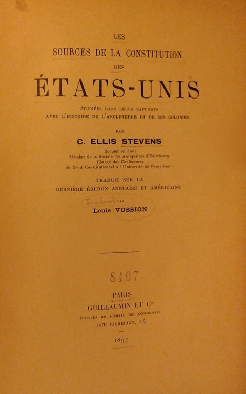 Les sources de la Constitution des Etats-Unis etudiees dans leurs … | Immagine Gallery 2