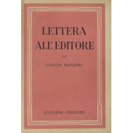 Lettera all'editore