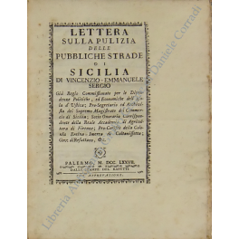 Lettera sulla pulizia delle pubbliche strade di Sicilia