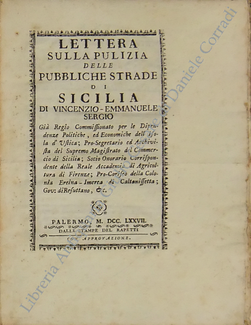 Lettera sulla pulizia delle pubbliche strade di Sicilia | Immagine Gallery 2