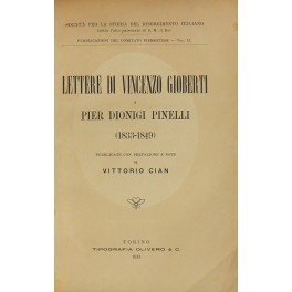 Lettere di Vincenzo Gioberti a Pier Dionigi Pinelli (1833-1849). Pubblicate …