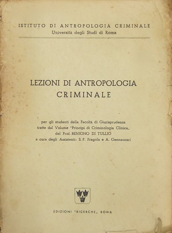 Lezioni di antropologia criminale per gli studenti della Facoltà di … | Immagine Gallery 2