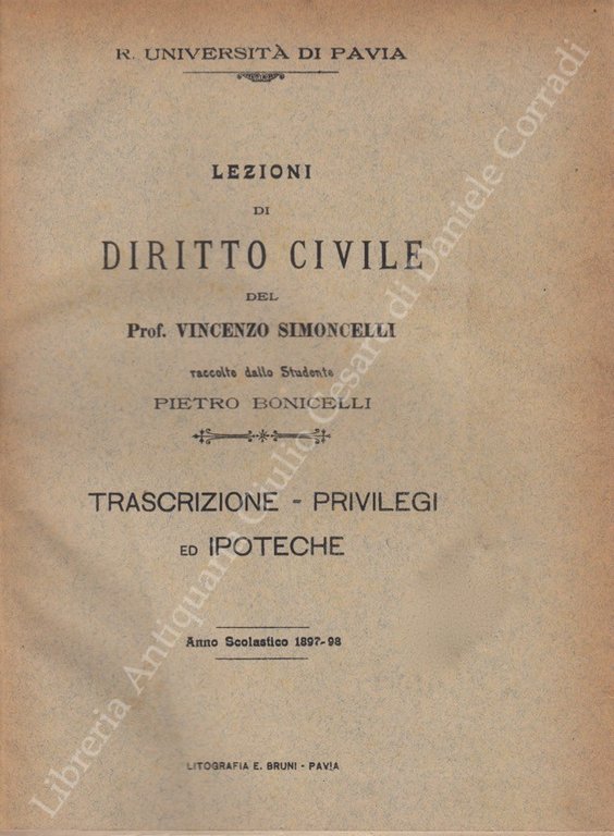 Lezioni di diritto civile. Corso di diritto civile. Trascrizione, privilegi … | Immagine Gallery 2