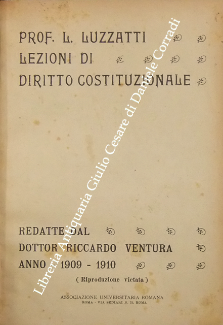 Lezioni di diritto costituzionale. Raccolte dal Dottor Riccardo Ventura. Anno … | Immagine Gallery 2