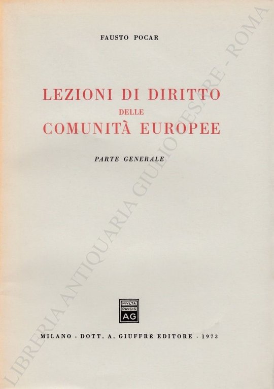 Lezioni di diritto delle comunità europee. Parte generale | Immagine Gallery 2