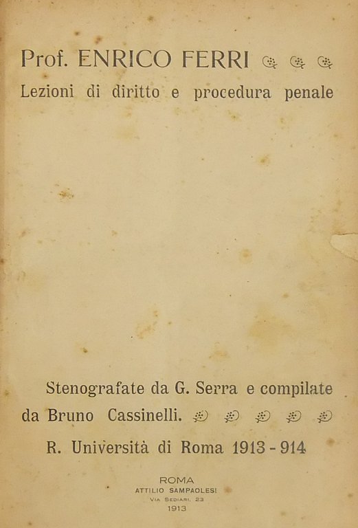 Lezioni di diritto e procedura penale. Stenografate da G. Serra … | Immagine Gallery 2