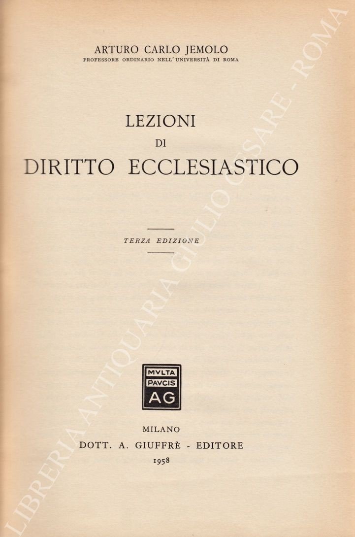 Lezioni di diritto ecclesiastico | Immagine principale