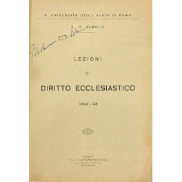 Lezioni di diritto ecclesiastico 1942-43 | Immagine principale