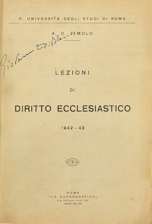 Lezioni di diritto ecclesiastico 1942-43 | Immagine Gallery 2