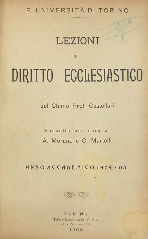 Lezioni di diritto ecclesiastico. Raccolte per cura di A. Morano … | Immagine Gallery 2