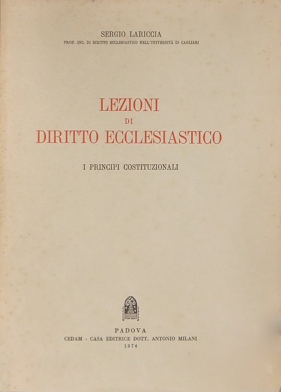 Lezioni di diritto ecclesiatico. I principi costituzionali | Immagine Gallery 2