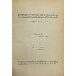 Lezioni di storia del diritto romano. Anno 1909-10 | Immagine principale