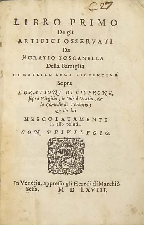 Libro primo de gli artifici osservati da Oratio Toscanella della … | Immagine Gallery 2