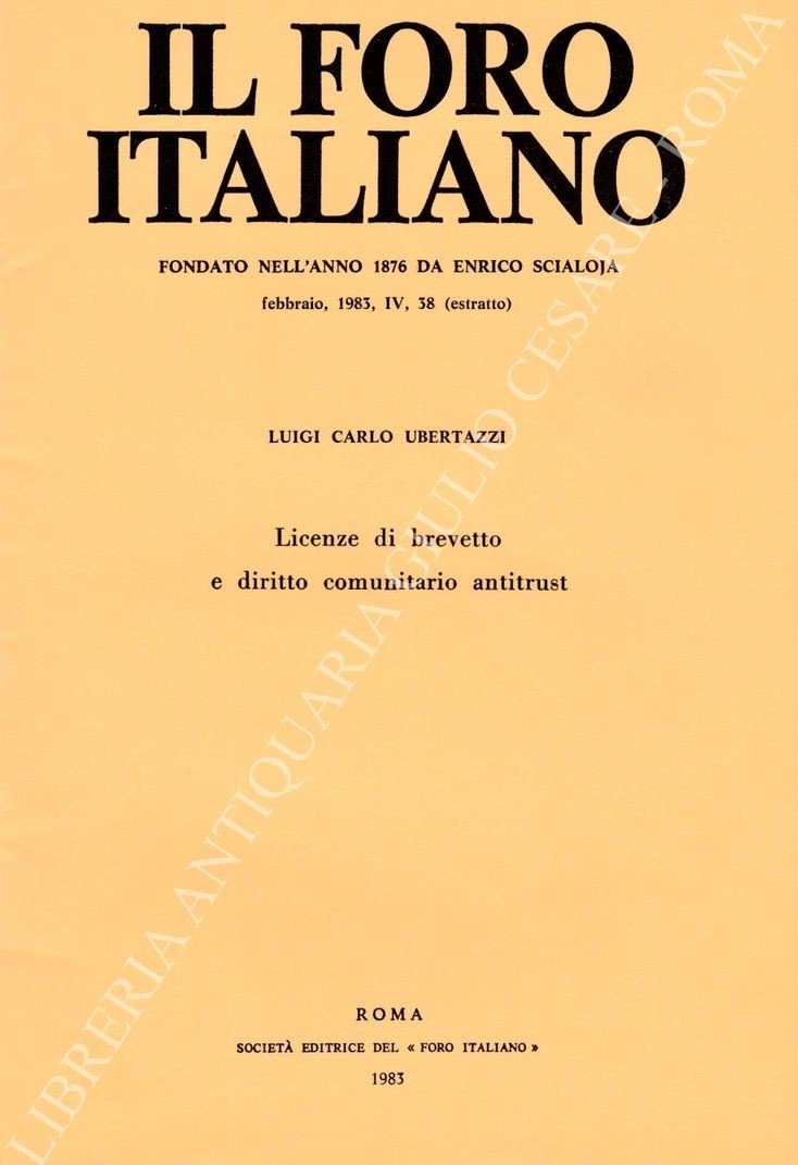 Licenze di brevetto e diritto comunitario antitrust | Immagine principale