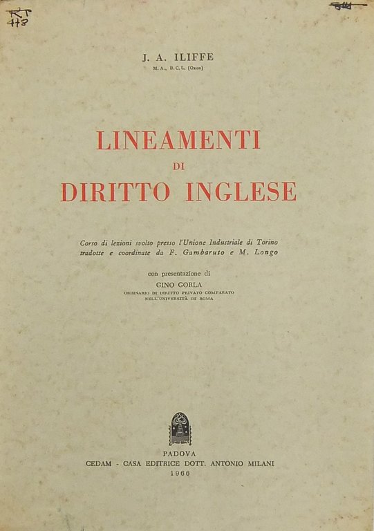 Lineamenti di diritto inglese. Corso di lezioni svolto presso l'Unione … | Immagine Gallery 2