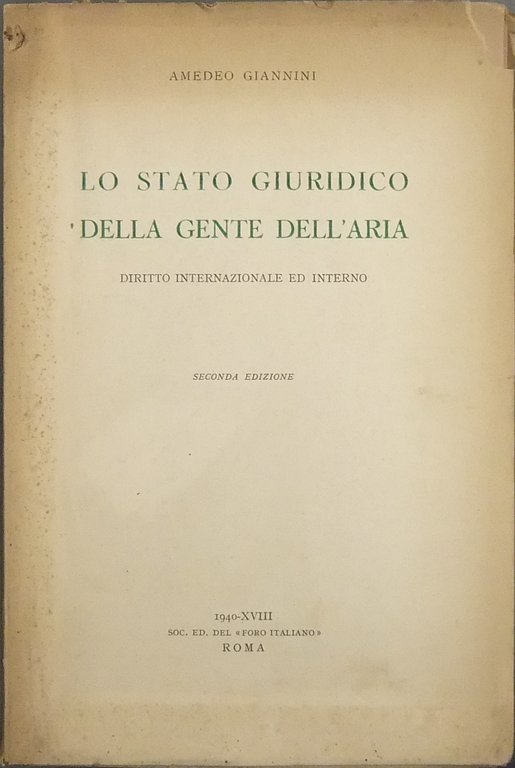 Lo stato giuridico della gente dell'aria. Diritto internazionale ed interno | Immagine Gallery 2