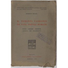 M. Terenti Varronis de vita populi romani. Fonti Esegesi Edizione …