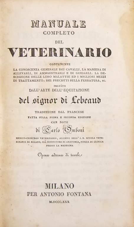 Manuale completo del veterinario contenente la conoscenza generale dei cavalli, … | Immagine Gallery 2