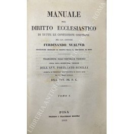 Manuale del diritto ecclesiastico di tutte le confessioni cristiane