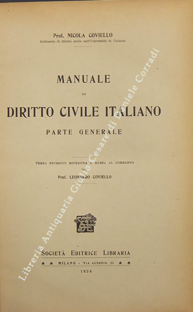 Manuale di diritto civile italiano. Parte generale (unico pubblicato) | Immagine Gallery 2