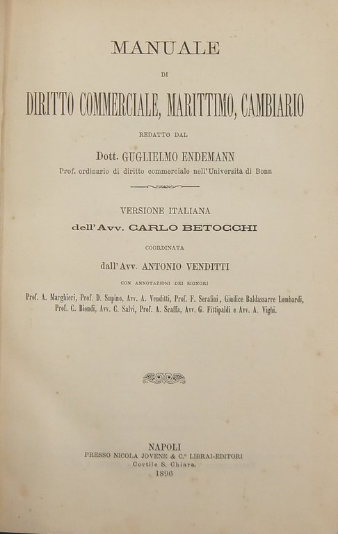 Manuale di diritto commerciale marittimo cambiario. Versione italiana degli Avv. … | Immagine Gallery 2