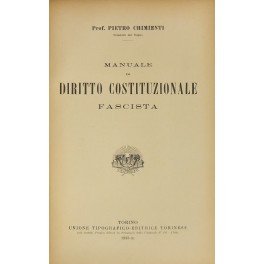 Manuale di diritto costituzionale fascista