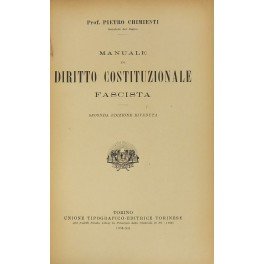 Manuale di diritto costituzionale fascista