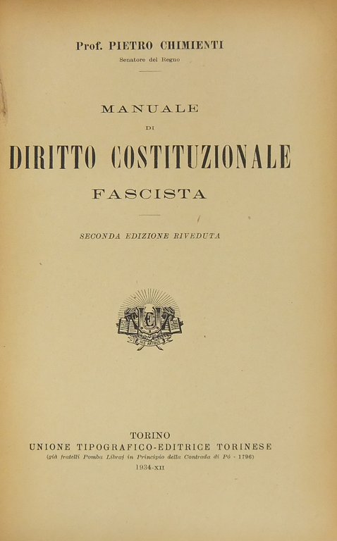 Manuale di diritto costituzionale fascista | Immagine Gallery 2