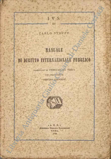 Manuale di diritto internazionale pubblico. Traduzione di Pierluigi La Terza. … | Immagine Gallery 2
