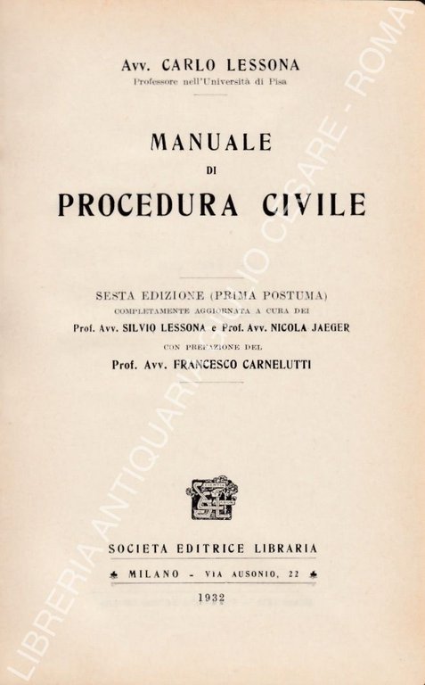 Manuale di procedura civile. Con prefazione del Prof. Avv. Francesco … | Immagine Gallery 2