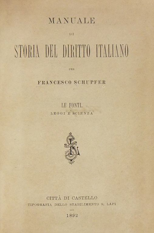 Manuale di storia del diritto italiano. Le fonti. Leggi e … | Immagine Gallery 2