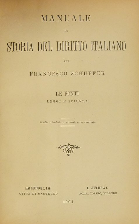 Manuale di storia del diritto italiano. Le fonti leggi e … | Immagine Gallery 2