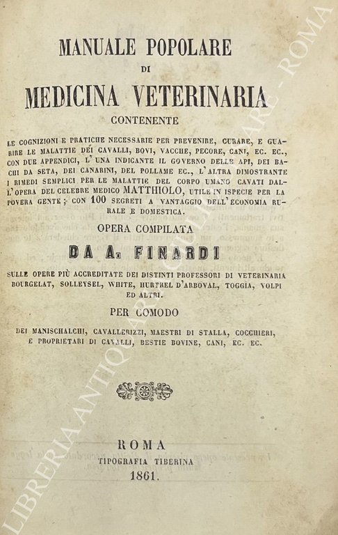 Manuale popolare di medicina veterinaria contenente le cognizioni e pratiche … | Immagine Gallery 2