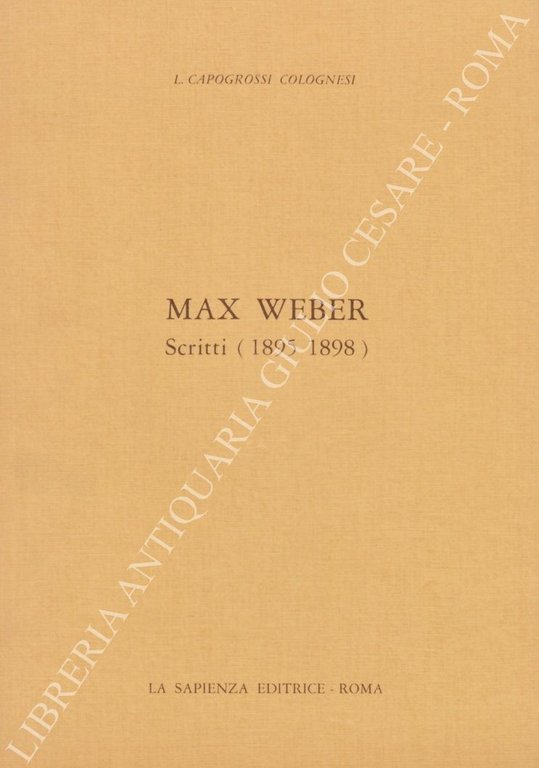 Max Weber. Scritti (1895 1898) | Immagine Gallery 2