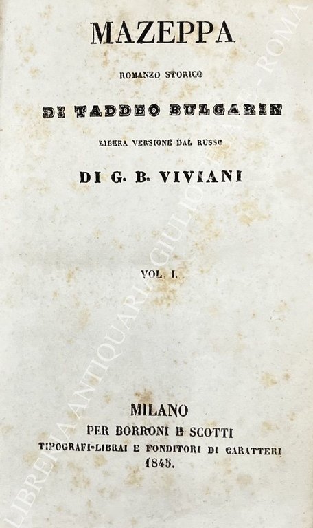 Mazeppa. Romanzo storico. Libera versione dal russo di G. B. … | Immagine Gallery 2