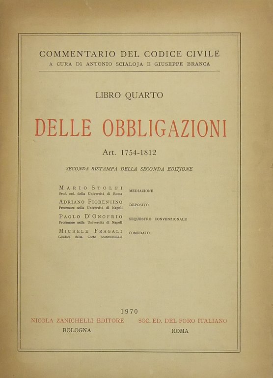 Mediazione (Stolfi). Deposito (Fiorentino). Sequestro convenzionale (D'Onofrio). Comodato (Fragali). Art. … | Immagine Gallery 2