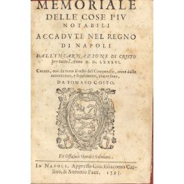 Memoriale delle cose piu notabili accadute nel Regno di Napoli …